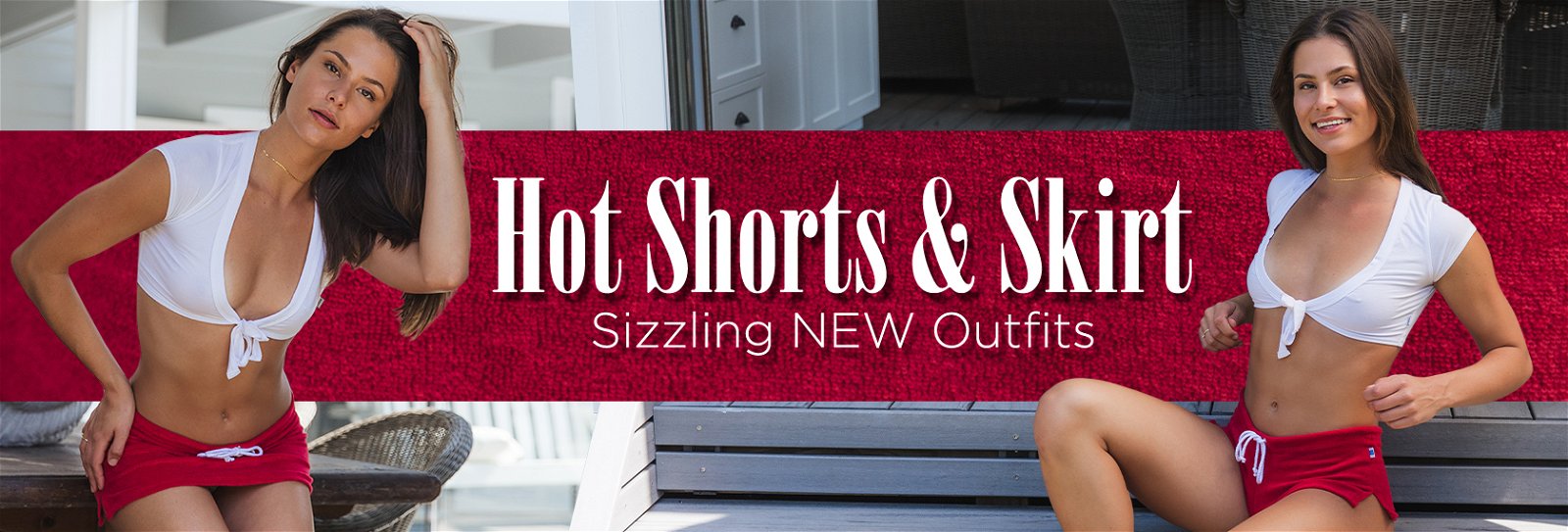 Hot Red Short Skirt 1680x570